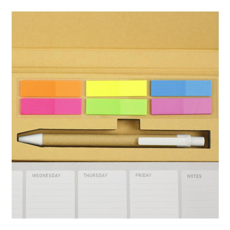 Work Planner with Clips Pen and Post-it